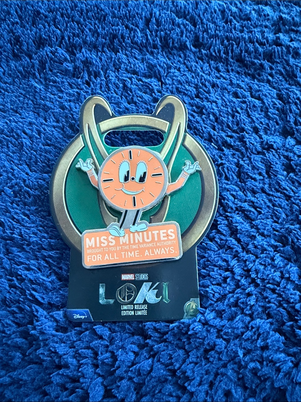 Disney Parks Marvel Loki Miss Minutes For All Time Limited Release Disney Pin